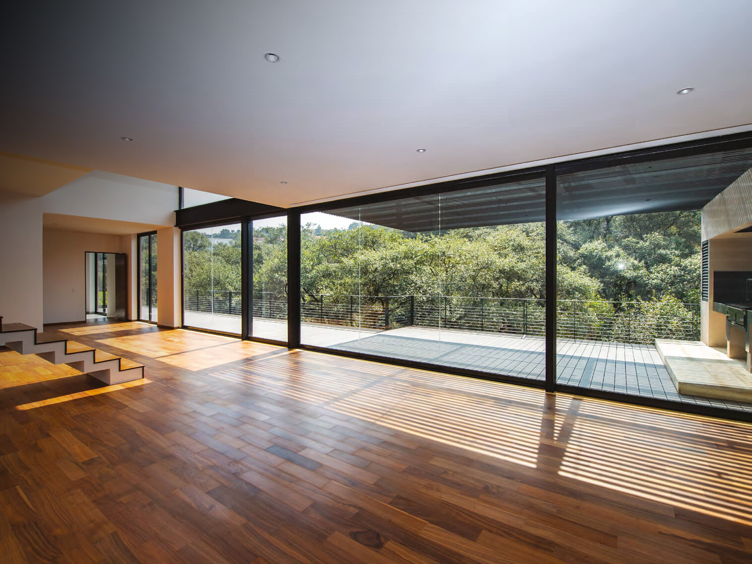 Vista a la terraza de residencia en Rinconada de la Estadía